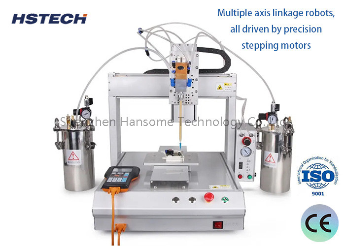 High Precision Four-Station Round Glue Dispensing Machine for PCB Assembly