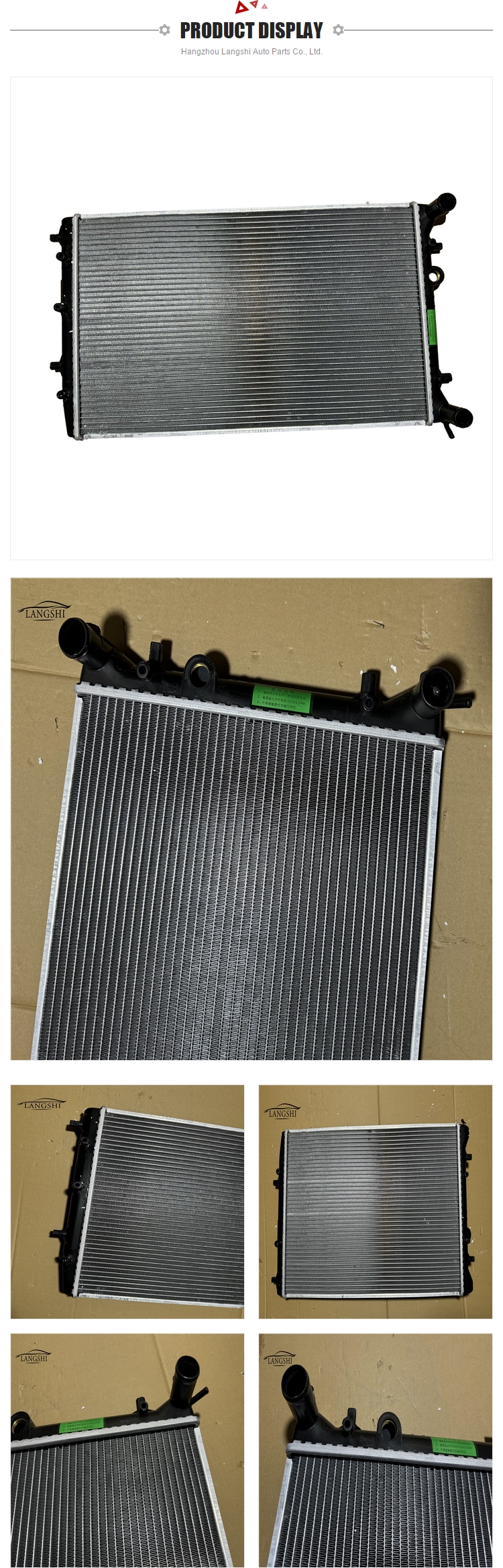 6QD121253A OE NO. Aluminum Radiator for Volkswagen and Skoda FABIA Perfect Fit Guaranteed