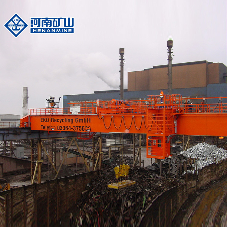 QC Type Double Girder Overhead Bridge Crane 10T Q345 Steel Electromagnetic