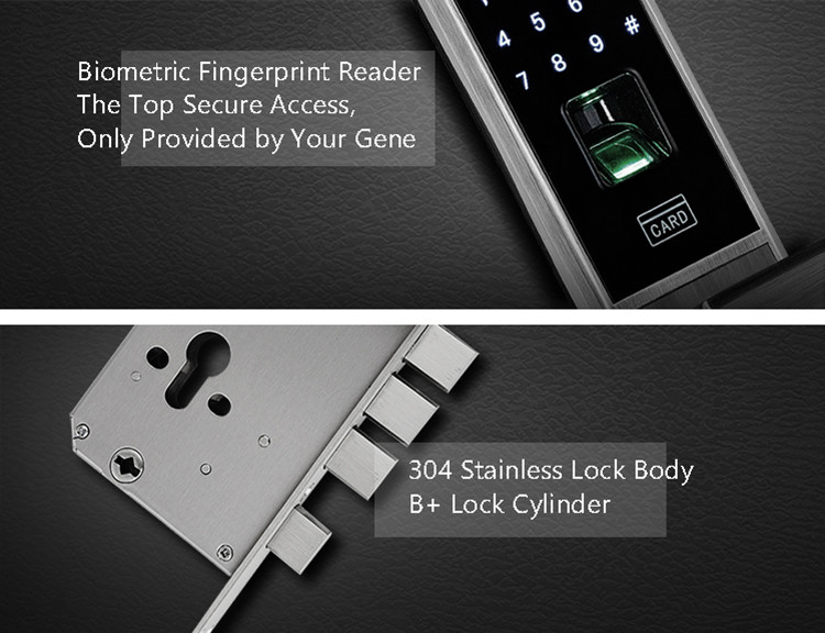 Intelligent Digital Front Door Lock , Touch Screen Password Automated Door Lock