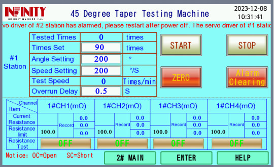 PLC Control Wire 45 Degree Taper Testing Machine For Rotational Life Test