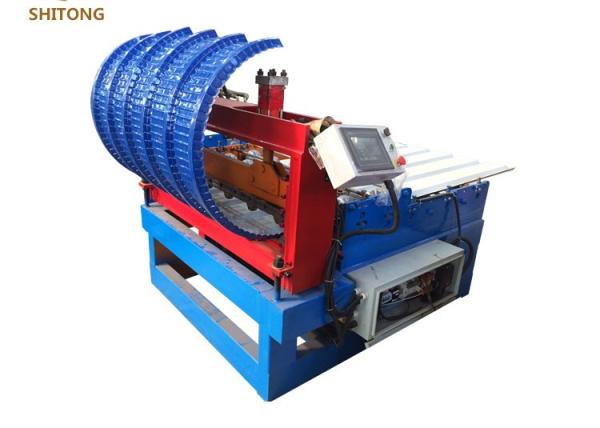 Color Steel Sheet Crimping Curving Roofing Roll Forming Machine with hydraulic