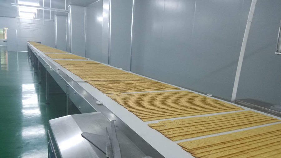 Skywin Automatic Industrial Gas Oven Baking Equipment Soft Biscuit Production Line