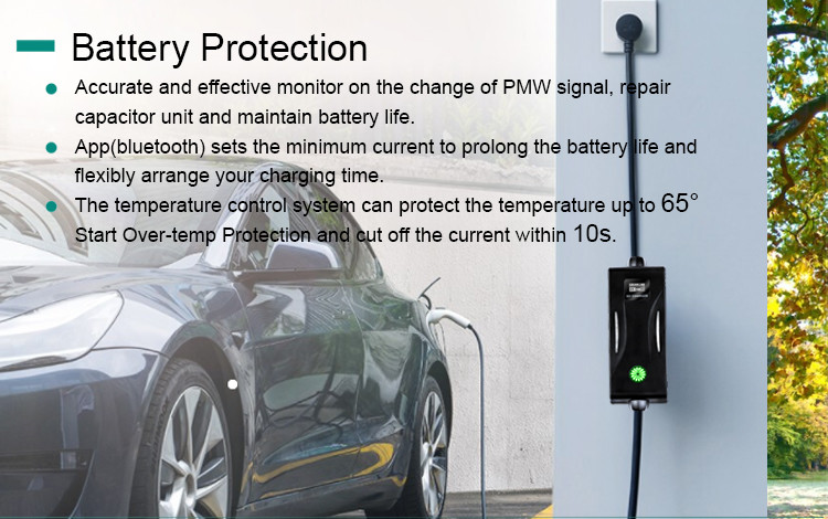 EVCOME Portable Ev Charger With 5M Or Customized Cable SAE J1772 & IEC 62196 & GBT 20234