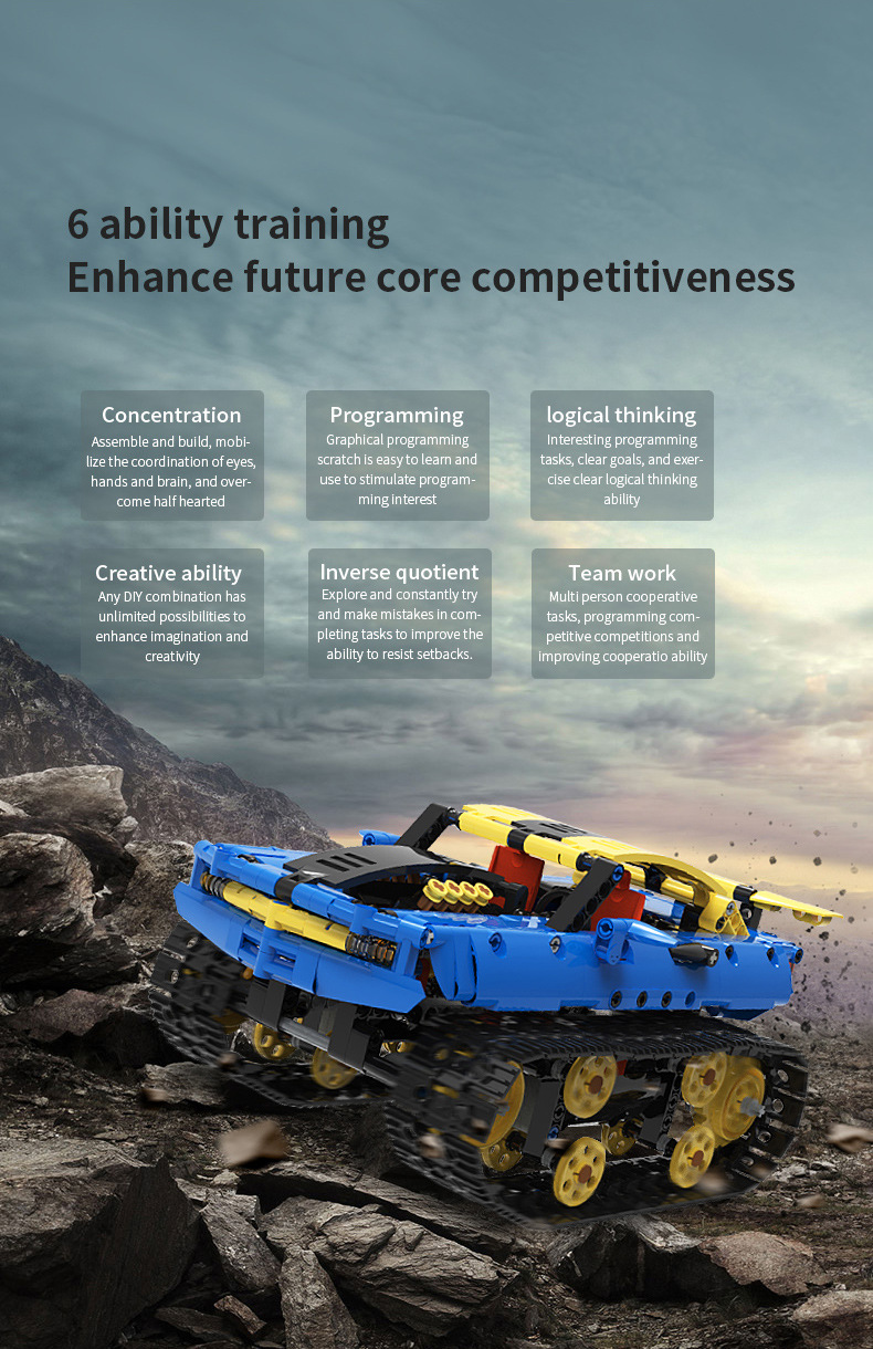 Remote Control Bat Racing Car Children's Assembly and Programming Fun with Lego Blocks