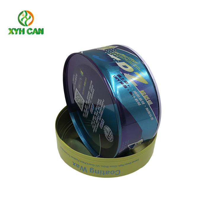 Wax Tin Can Custom Printed 6oz High Round Flat Shape Candle Tins 500ml