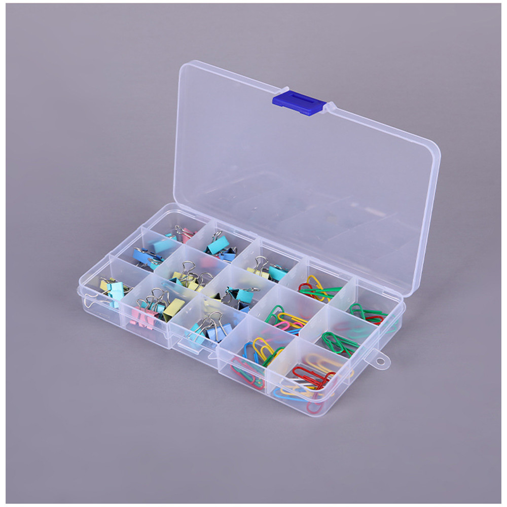 Blue Lock 15 Grid Plastic Organizer Box Removable Divider Craft Storage