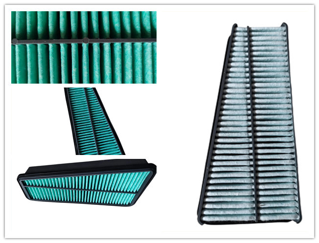 PP Green Fabric 17801-31090 / 17801-0P010 Replacement Air Filter For TOYOTA