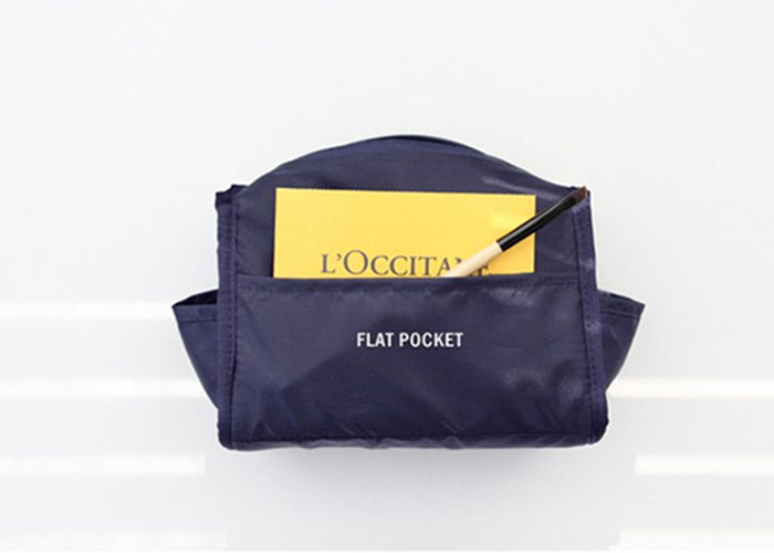 Portable Creative Nylon Travel Cosmetic Bags Coating Plain WIth Multi Function