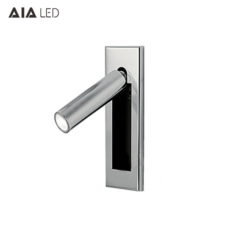 Recessed mounted any finish reading wall light 3W led wall lamp led reading bedside lights