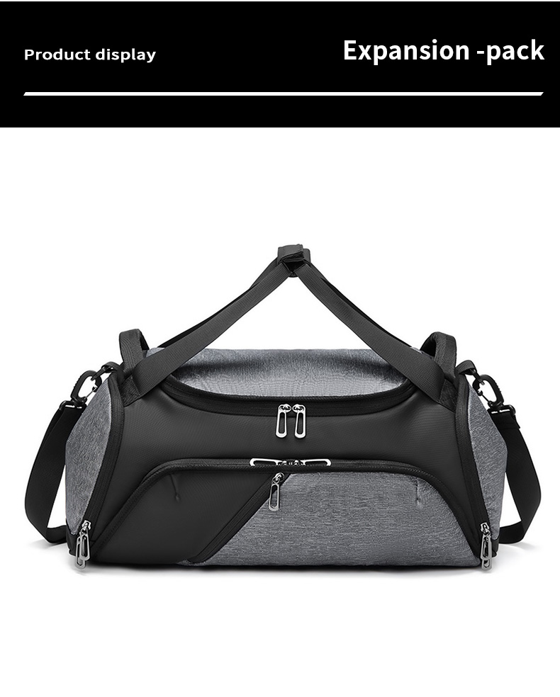 Solid Color Foldable Packable Duffel Bag Antifouling Multi Compartment