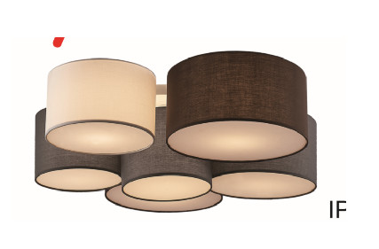 TC Metal Drum Ceiling Lamp Shade 3*E14 With Single Or Three Light