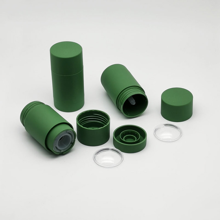 AS Base Material 15g 75g Empty Portable Body Fragrance Green Soft Touch Process Deodorant Antiperspirant Stick Packaging