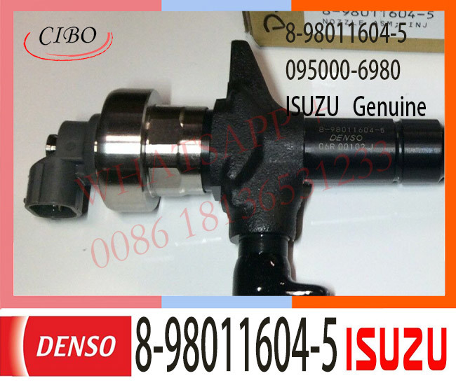 8-98011604-5 ISUZU Fuel injector 8-98011604-1 095000-6980 4JJ1 Dmax 3.0L