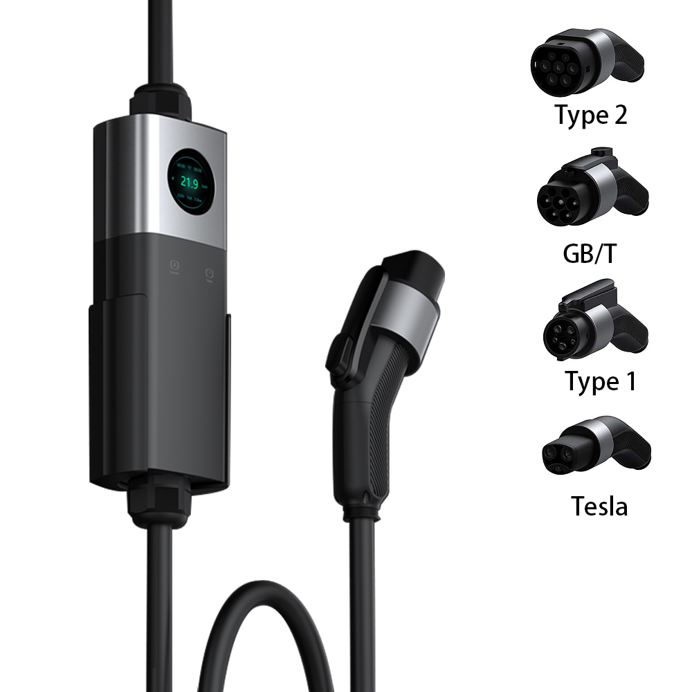 NACS 40A Tesla Portable EV Charger Level 2 Electric Car Mobile Charging Station