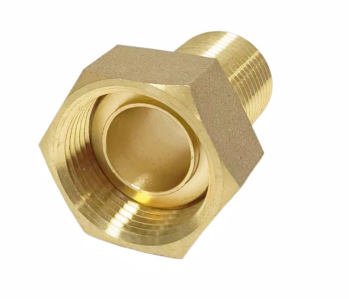 ANSI Hexagon Lead Free Brass Fittings Water Meter Connector 1.6Mpa