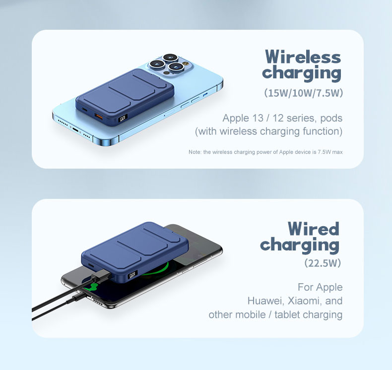 Charging Station & Power Station 15W Fast Charge 10000 Mah Led Wireless Charger For 10000Mah Power Bank