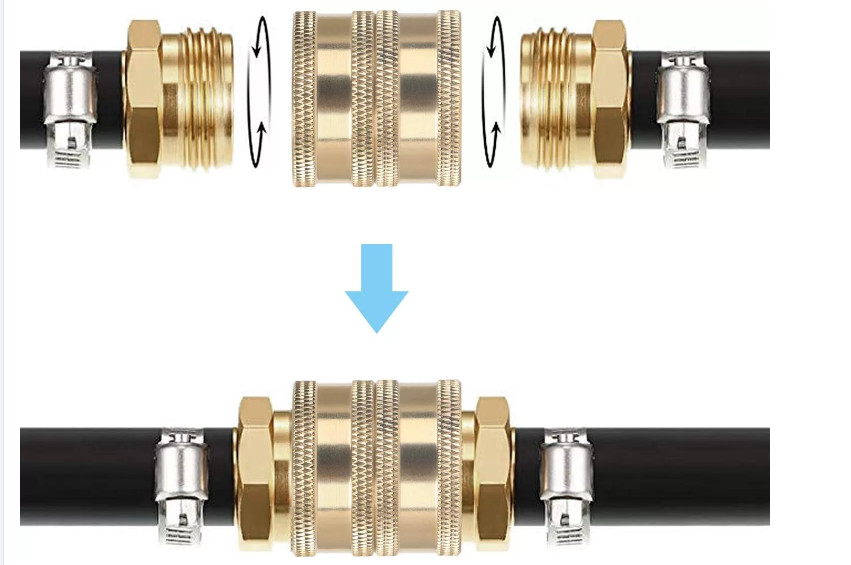CNC Garden Hose Connection 3/4'' Brass Tee Fitting