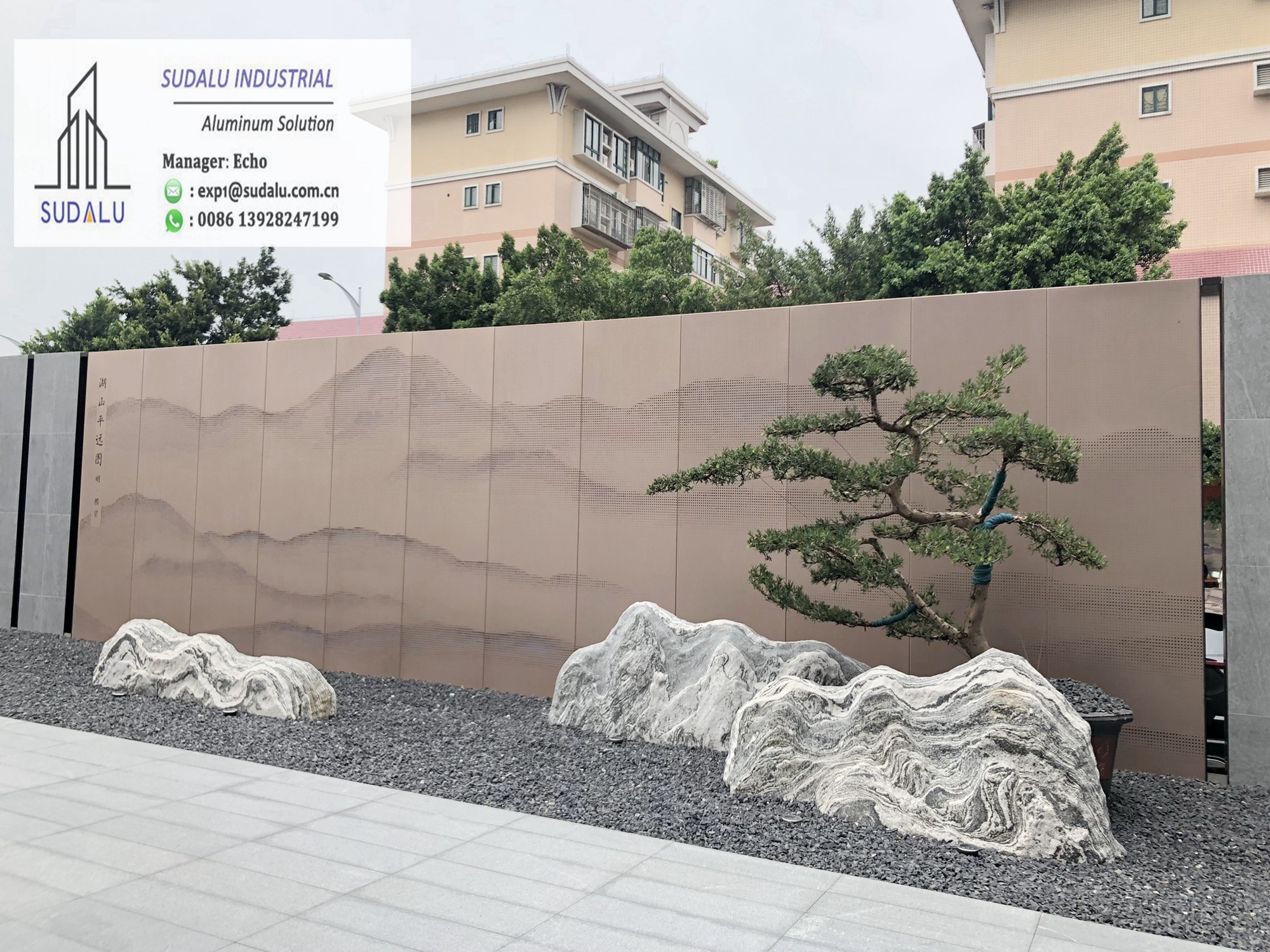 SUDALU Aluminum CNC Laser Cutting Curvel Panel for Plaza Garden Decoration Alumunum Panel