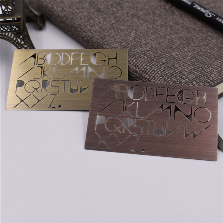 Stainless Steel Metal Business Card Laser Cut Printing
