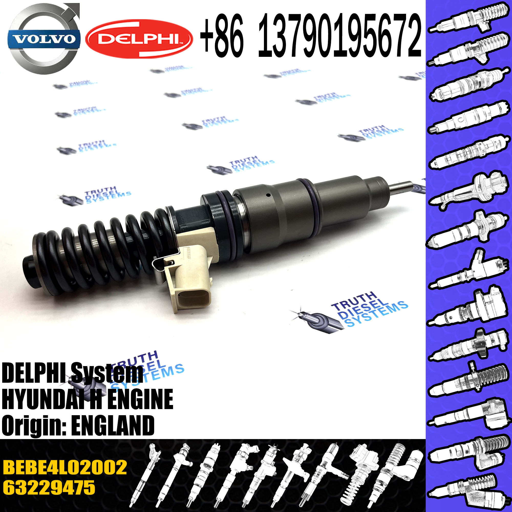 33800-82700 Diesel Engine Fuel Injector BEBE4L02002 Diesel Auto Parts