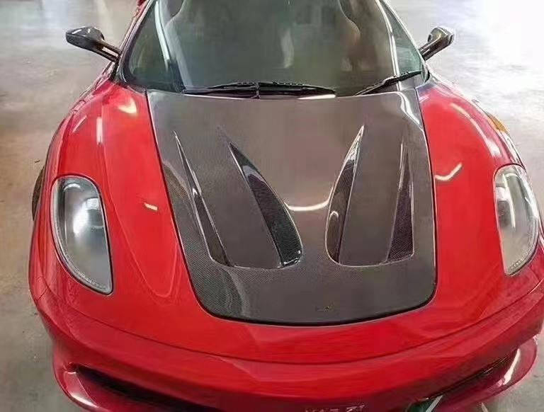 High Quality Carbon Fiber for Ferrari F430 Carbon Fiber Hood Engine Hatch Hood F430 Engine Cover