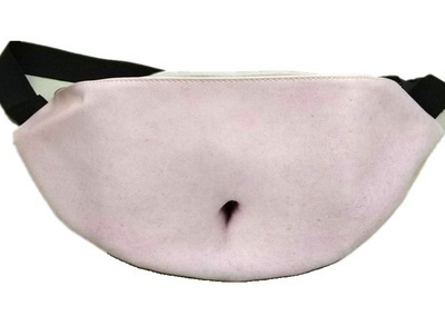 Customized Pattern Novelty Fun Men Women PU Dad Bag Dad Bod Waist Bags Beer Fat Hairy Belly Fanny Pack