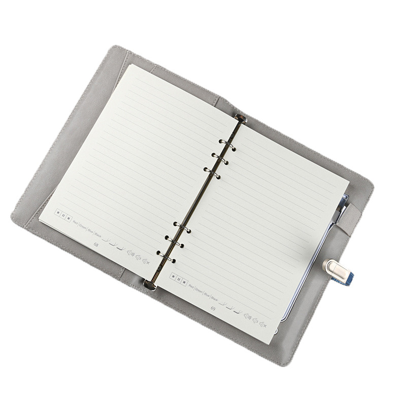 PU Leather B5 Wireless Charging Notebooks With Magnetic Flap Multifunctional