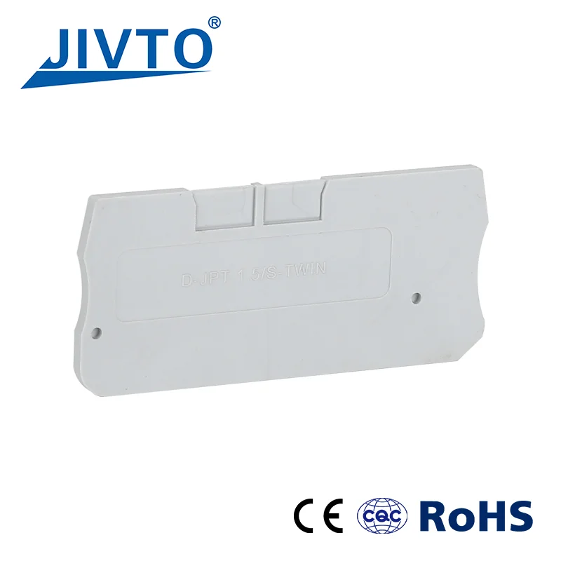 D-PT1.5-TW End Barrier Plate For PT 1.5-TW Twin Wire Electrical Connector Din Rail Terminal Block Accessories End Cover