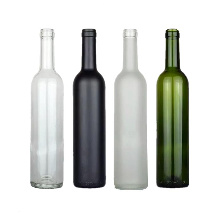 Custom Black Matte Glass Olive Oil Bottle with Lid 500ml 750ml 1L Durable and Stylish