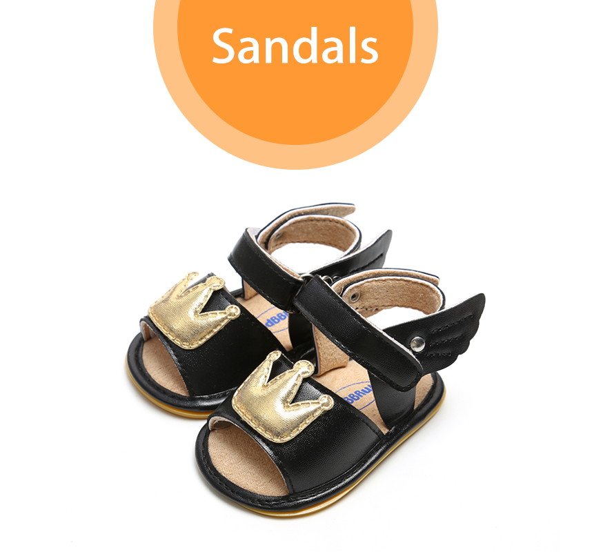 New fashion soft sole PU leather infant walking shoes baby sandals
