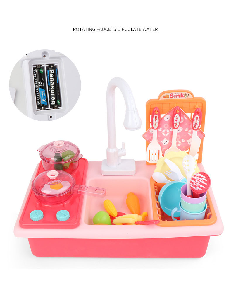 Improve Children's Wisdom with Unisex Kitchen Sink Play Set ABS Plastic Cutting Toys Included