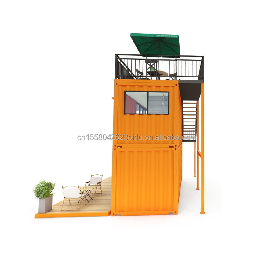 Other Wall 50/75/100mm Wave Sandwich Panel 20FT 40FT Prefab Mini Pop-up Shop Container Coffee Shop/Bar/Fast-food