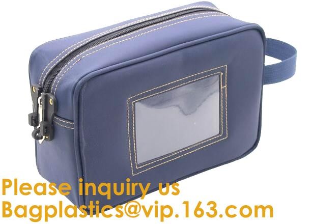 Locking Security Money Bag Cash Bank Deposit Bag with Two Keys Bank Security Deposit Bags Cash Bag With Locking bagease