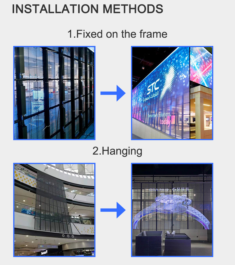 Outdoor Transparent Advertising LED Video Wall Panel With SDK Function