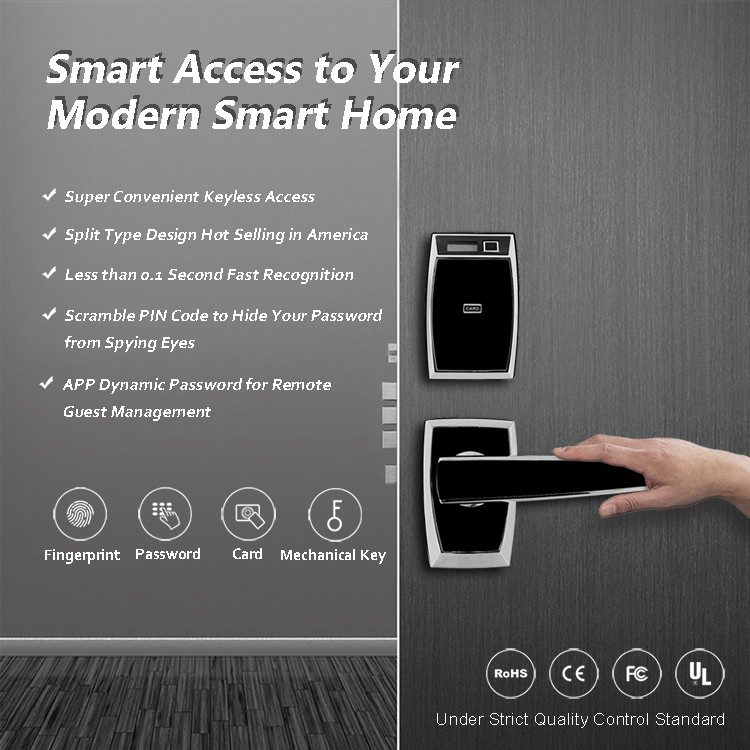 Stylish Split Body Type Other Door Lock Fingerprint Password Digital Touch Screen