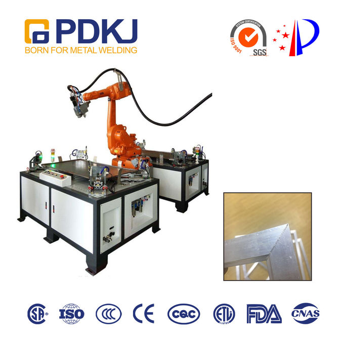 SGS 1mm Thick Laser Industrial Welding Robots 6 Axis Fixed Workbench