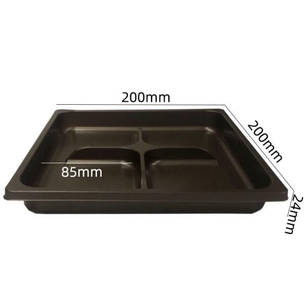 Custom Coffee Brown PP Bakery Trays Freezer-Safe for Pastry Bread