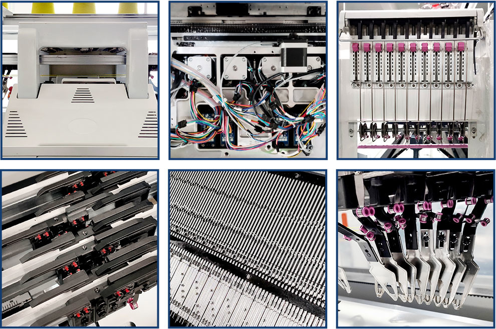 TWH Three System Sweater Flat Knitting Machine 1.6KW 56 Inch 12G