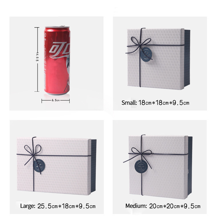 Perfume Cosmetics Gift Packaging Box Lid And Base Box With Ribbon Bowknot Raffia