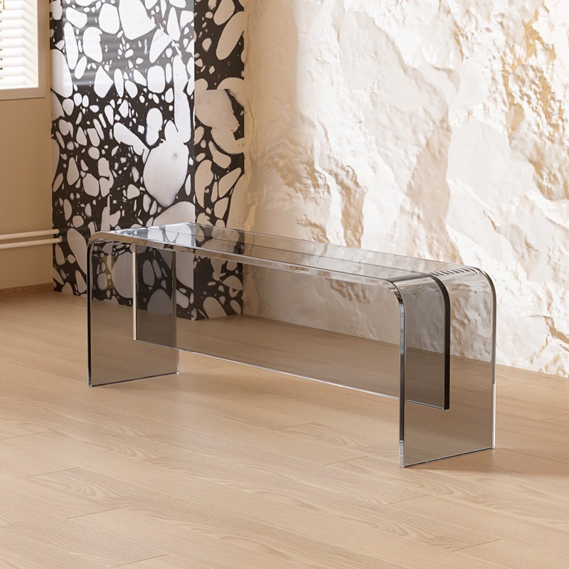 Transparent Suspended Acrylic Bench Living Room Doorway Shoe Dining Bench