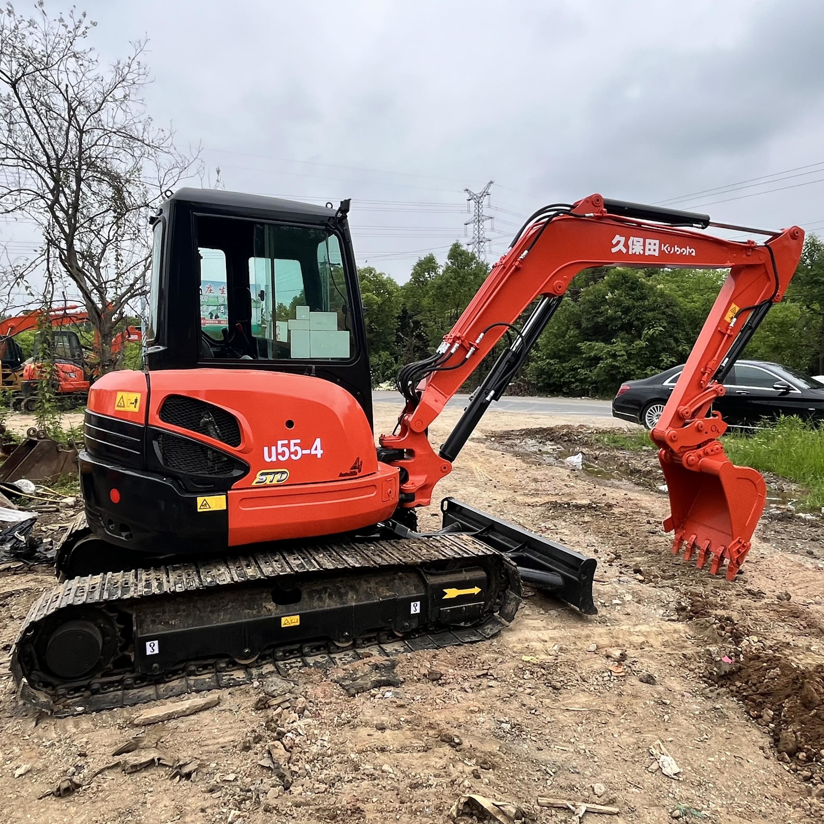 Japan Original Used Kubota Excavators Kubota U55 Rubber Tracked Diggers
