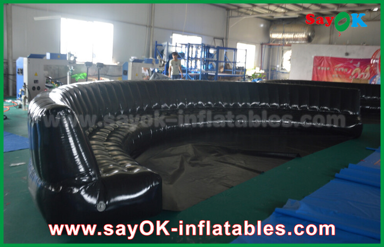 Eco-friendly Custom Inflatable Products 6 - 10m Black Hermetically Sealed 0.6mm PVC Inflatable Sofa