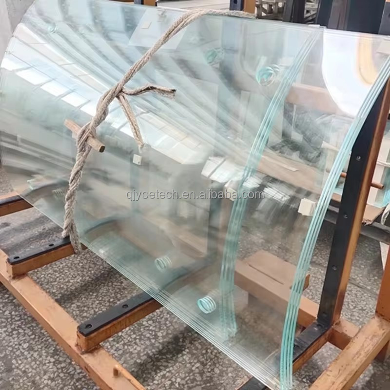 Customized Color Curved Low Iron Ultra Clear Laminated Glass for Hotel Main Door