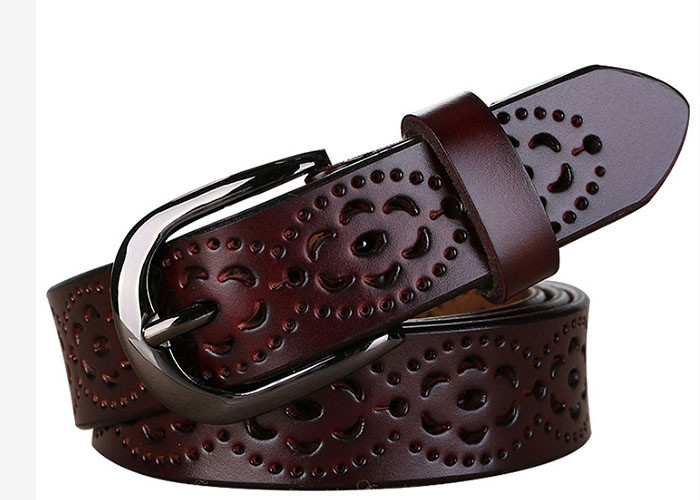 White Width 35mm Women's Fashion Leather Belts Custom Logo