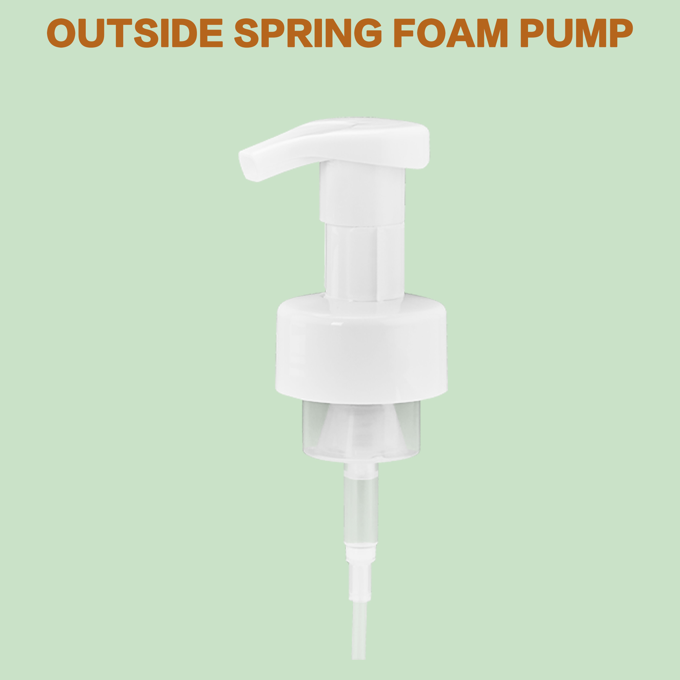 Personal Care Products 43mm Foam Pump with Different Process Processing and Cap Lock Way