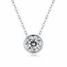 Buy cheap Women 1ct Diamond Moissanite Solitaire Necklace 925 Sterling Silver OEM from wholesalers