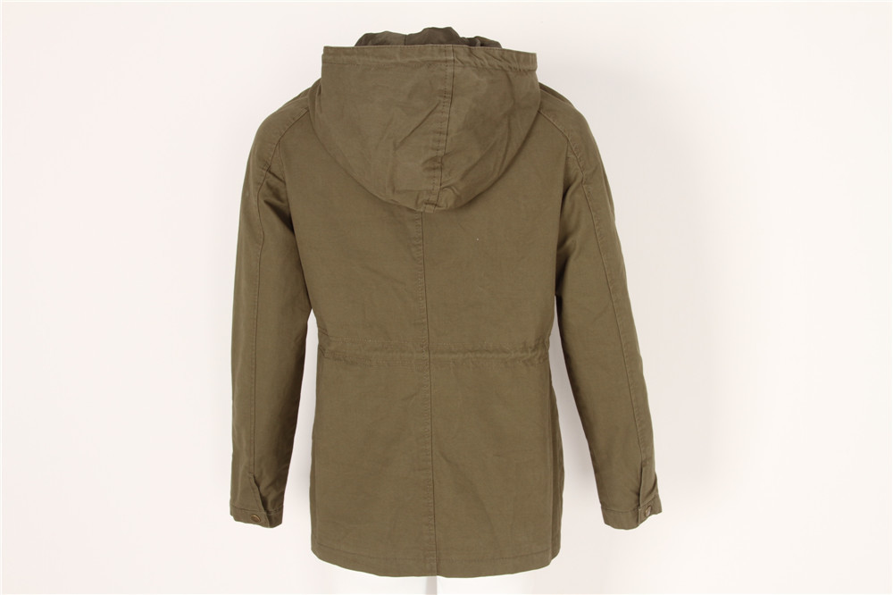 Ladies longline COTTON parka, Women's cotton coat, Very Washed, Chic style
