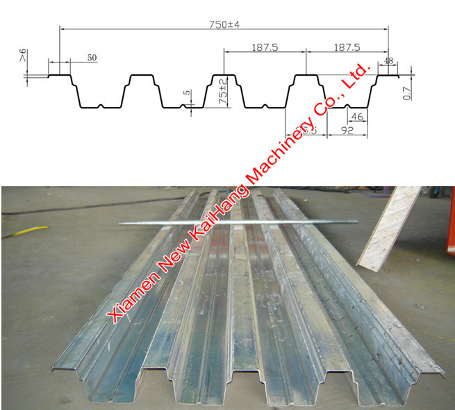 750mm Cover Width Floor Deck Roll Forming Machine For Architectural