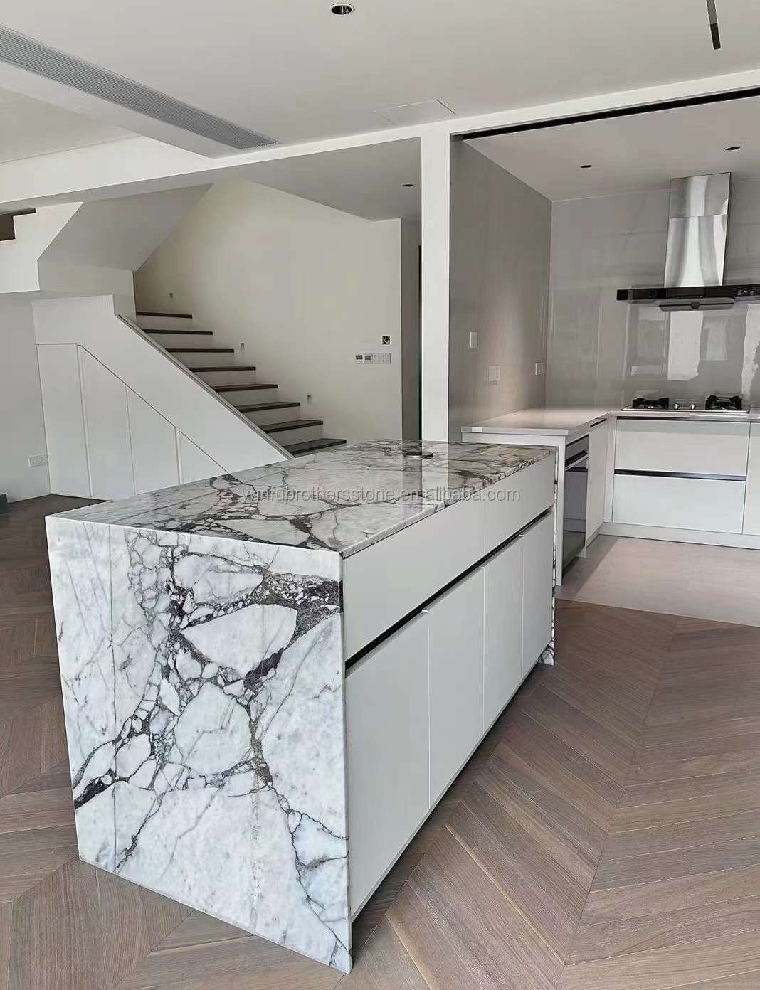 Hot Ocean White/Black Marble Wall and Flooring Tile Design Book Match Marble Elephant White Slab
